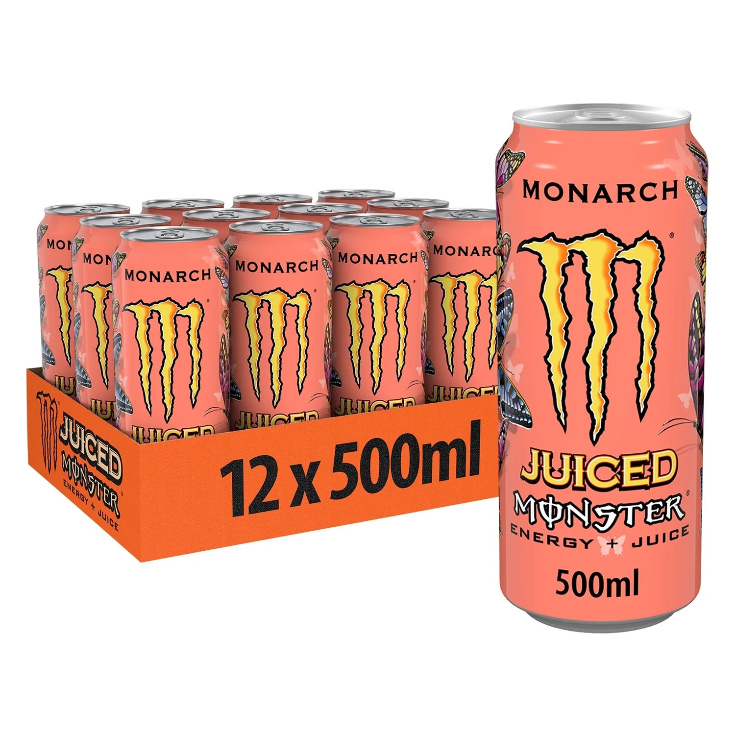 Monster Monarch energy drink 12 x 500ml cans, imported from the UK