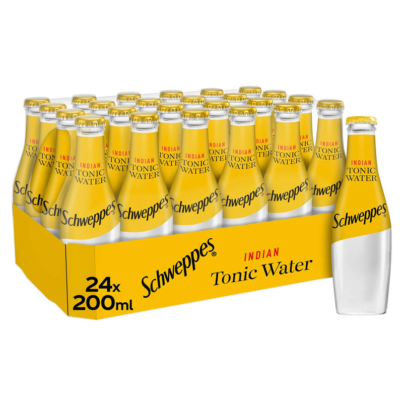 Schweppes Tonic Water 24 x 200ml bottles (British brand)