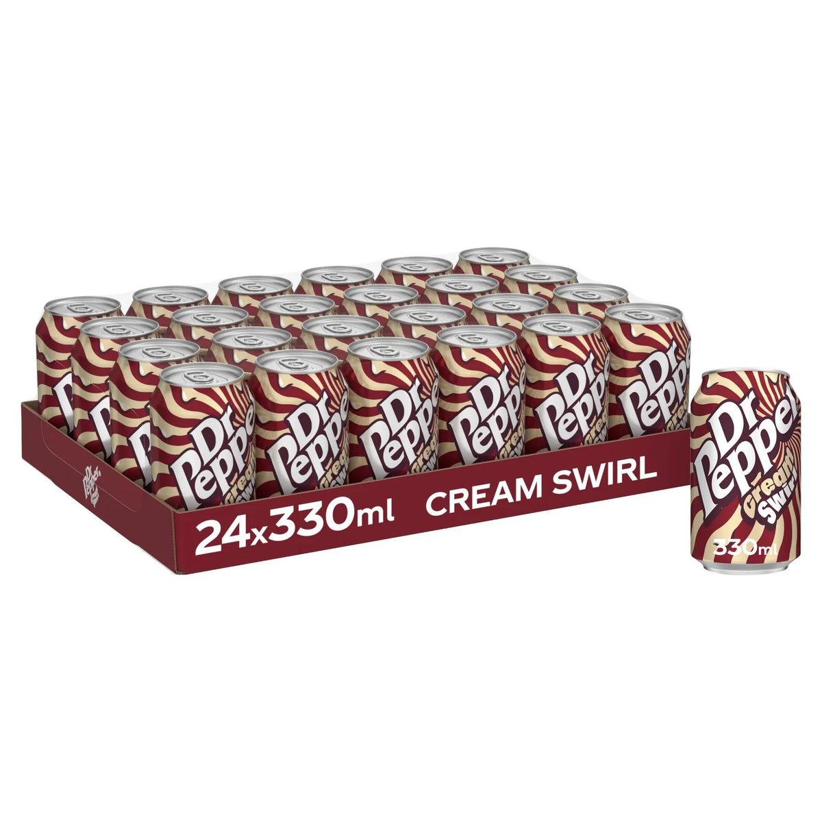 Dr Pepper Cream Swirl soda 24 x 330ml, UK version