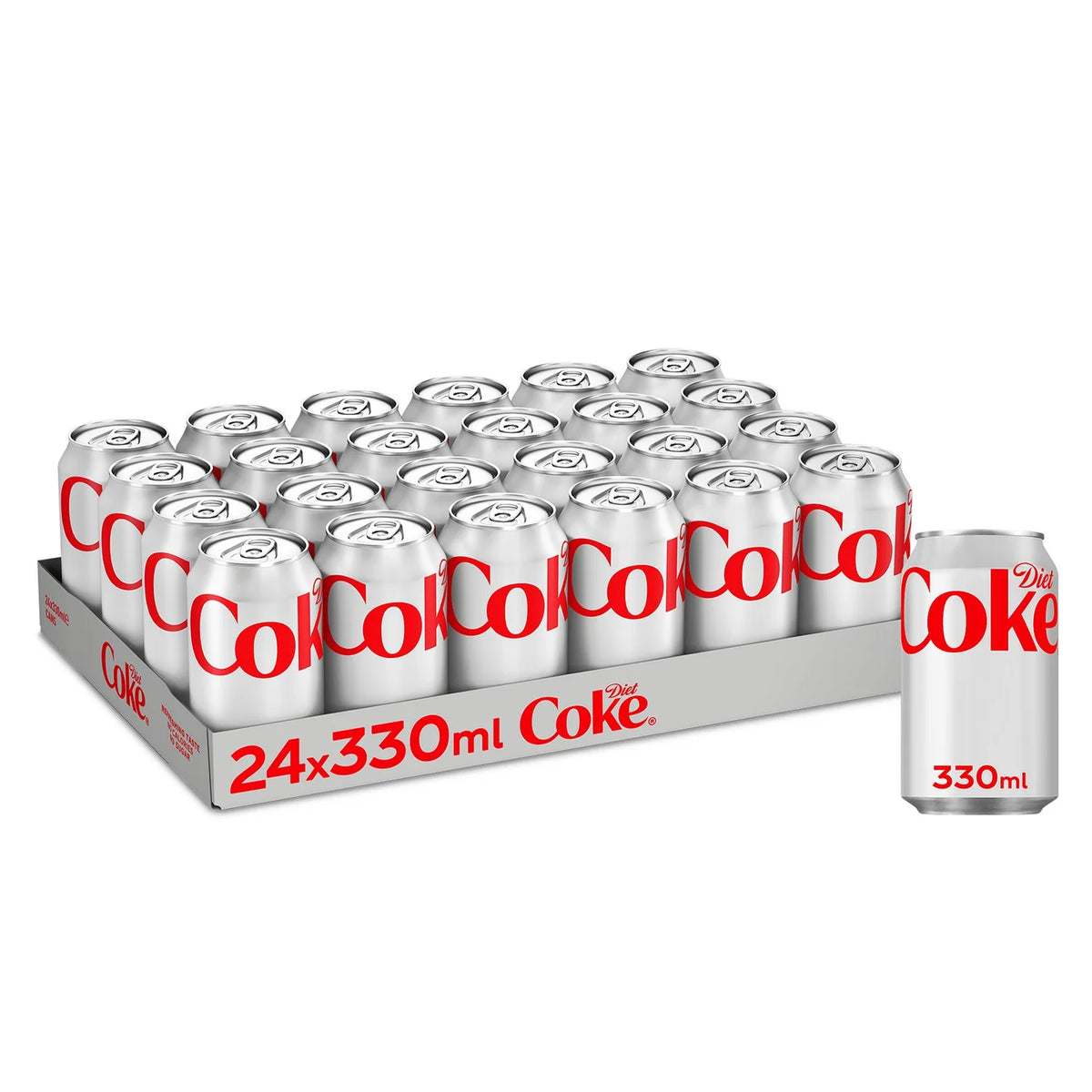 Coca-Cola Diet Coke diet cola 24 x 330ml cans - British product