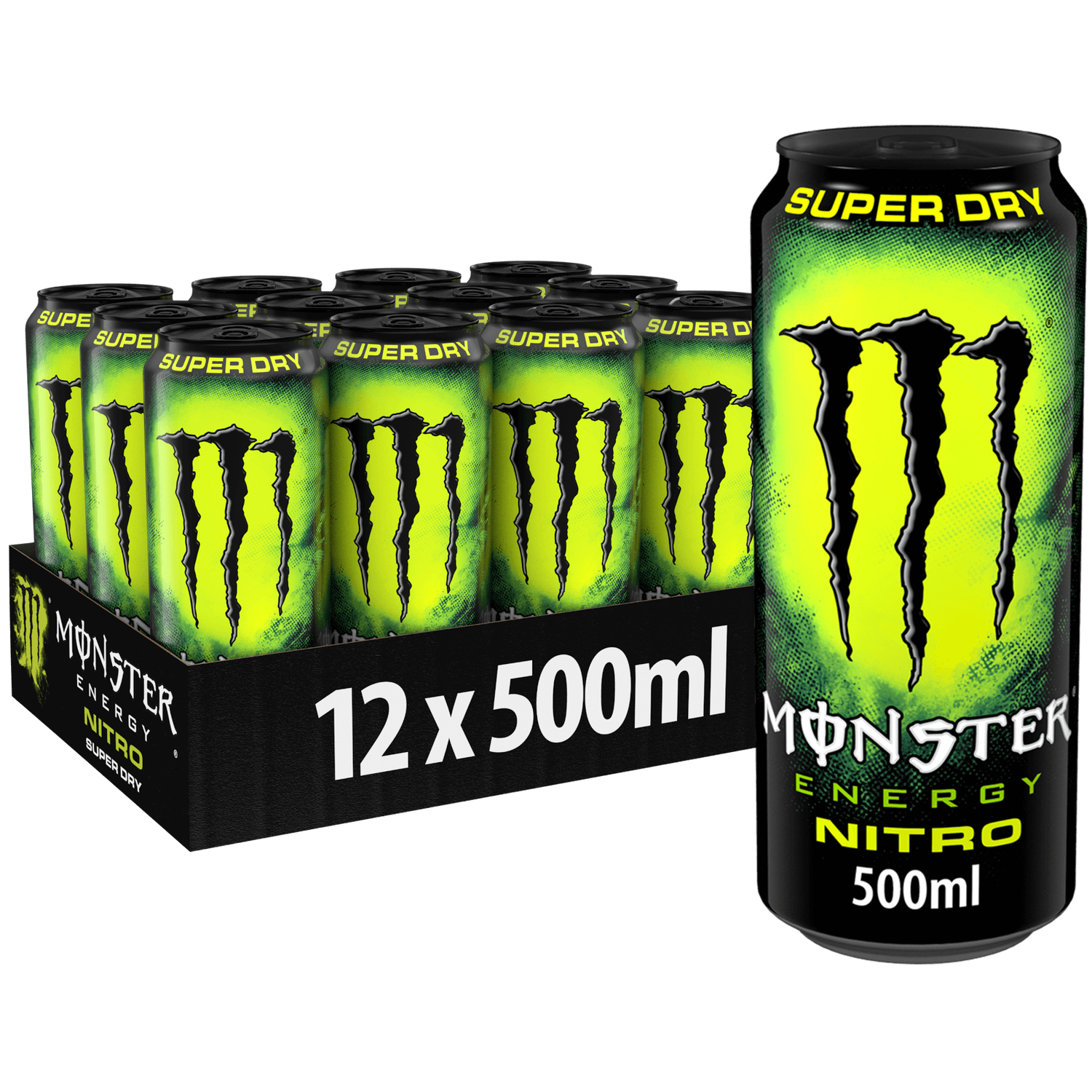 Monster Nitro Superdry energy drink 12 x 500ml cans, imported from the UK