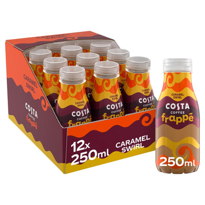 McGrocer Direct Costa Coffee Frappé Caramel Swirl Coffee Drink Multipack of 12 250ml- Buy online at McGrocer