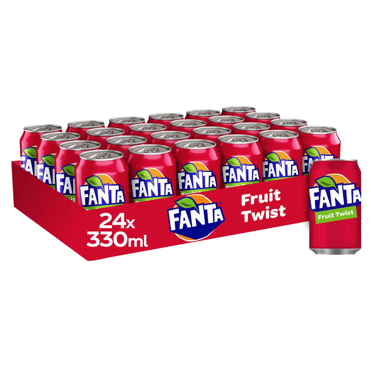 Fanta Fruit Twist sparkling soft drink 24 x 330ml cans - British product