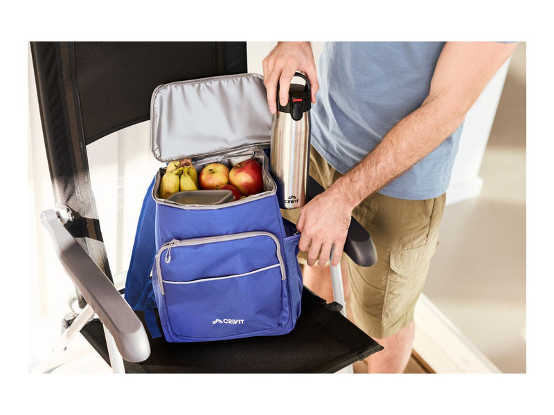 Blue cooler backpack 17L with insulation, UK version