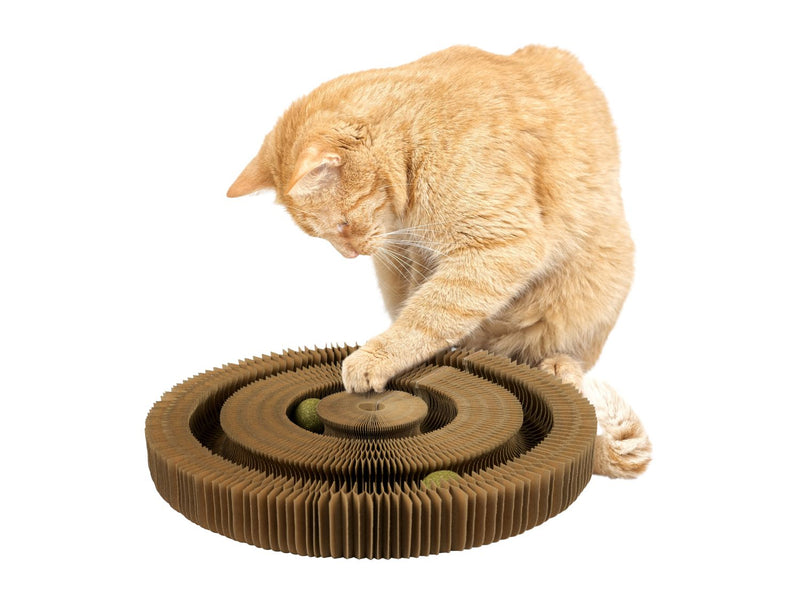 3-in-1 cat scratching board with catnip toys, imported from the UK