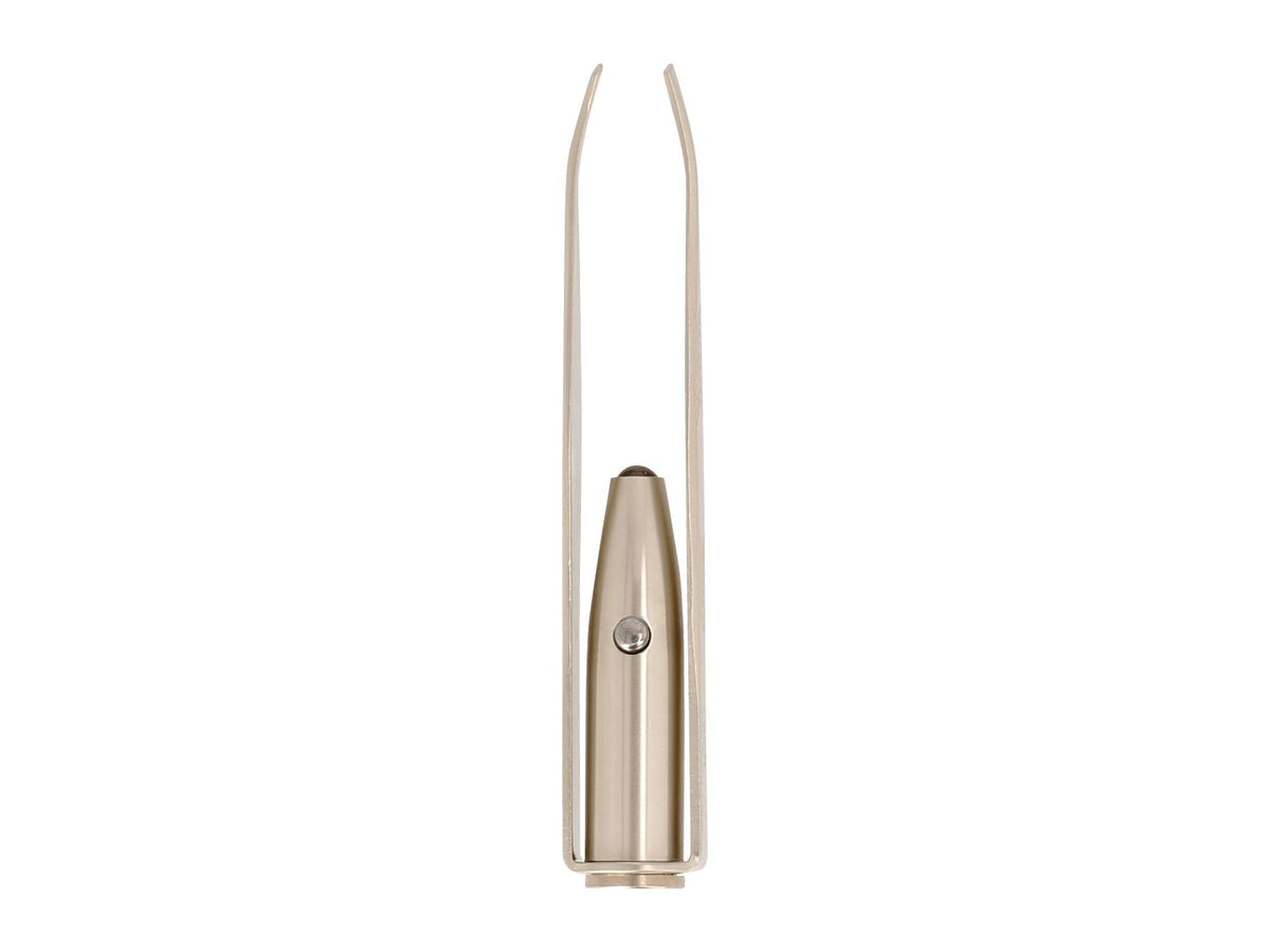 Light-up tweezers with LED light and stainless steel construction, UK version