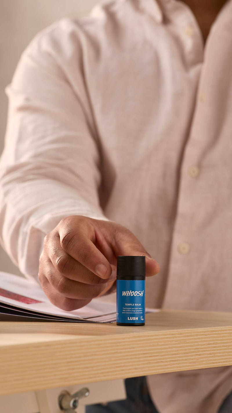Whoosh temple balm with grapefruit and rosemary oils - British product