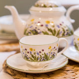 Halcyon Days Highgrove wildflower teacup and saucer set of 6 - British product