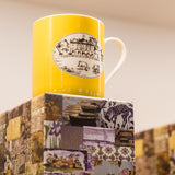 Halcyon Days Highgrove Wildflower yellow bone china mug - British product
