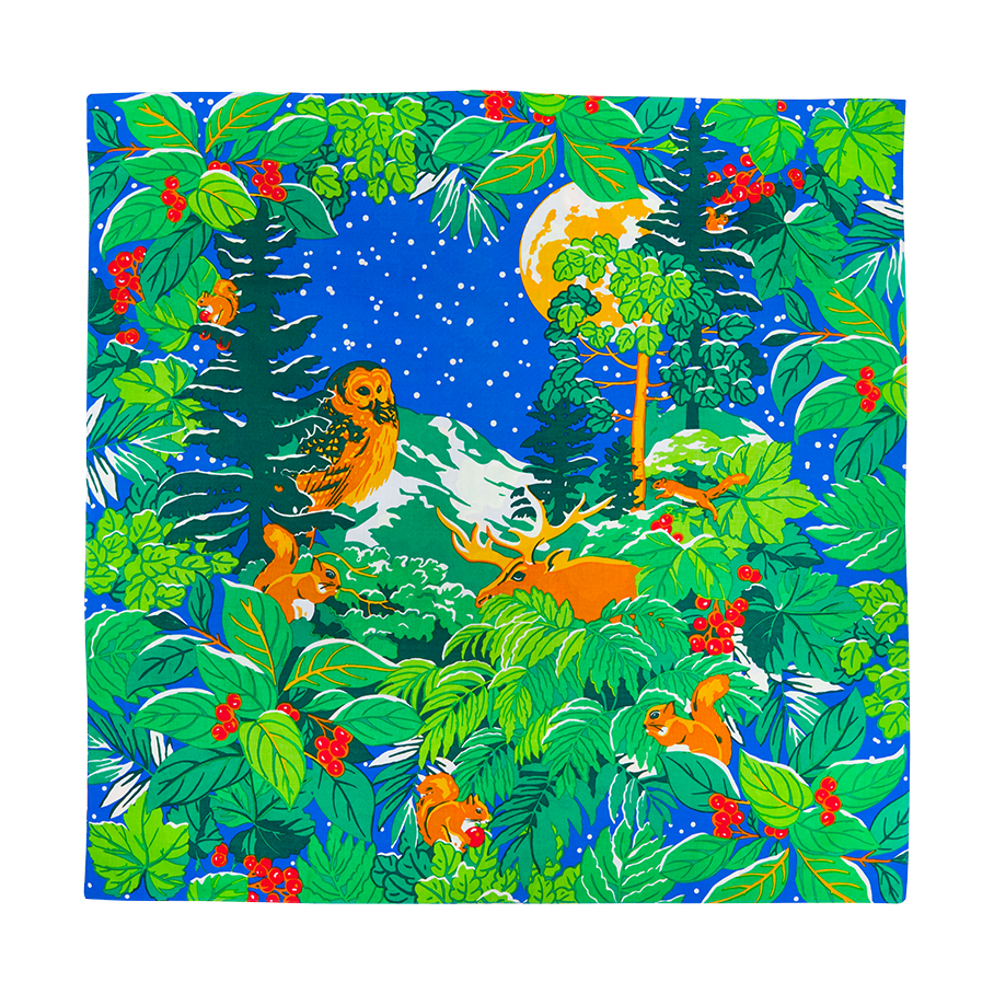 Lush Winter Woodland Knot Wrap organic cotton gift wrap (British brand)
