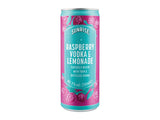 Raspberry vodka and Lemonda ready-to-drink cocktail can 250ml, UK version