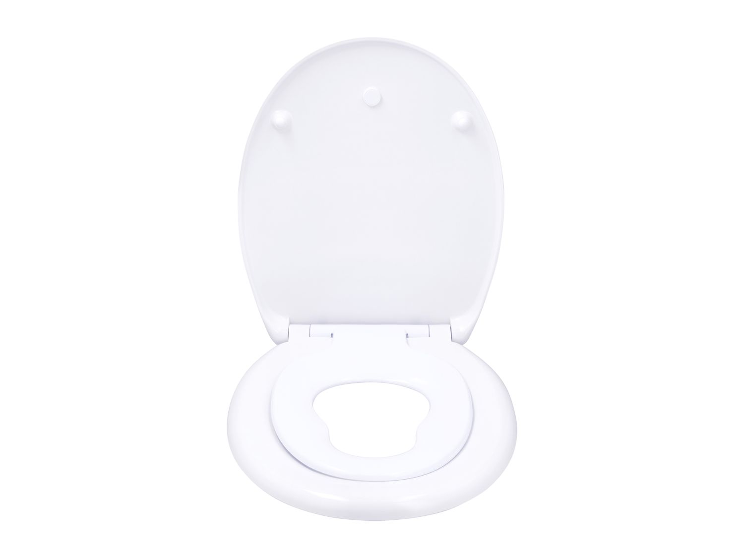 Family toilet seat with soft close and child seat (British brand)