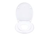 Family toilet seat with soft close and child seat (British brand)