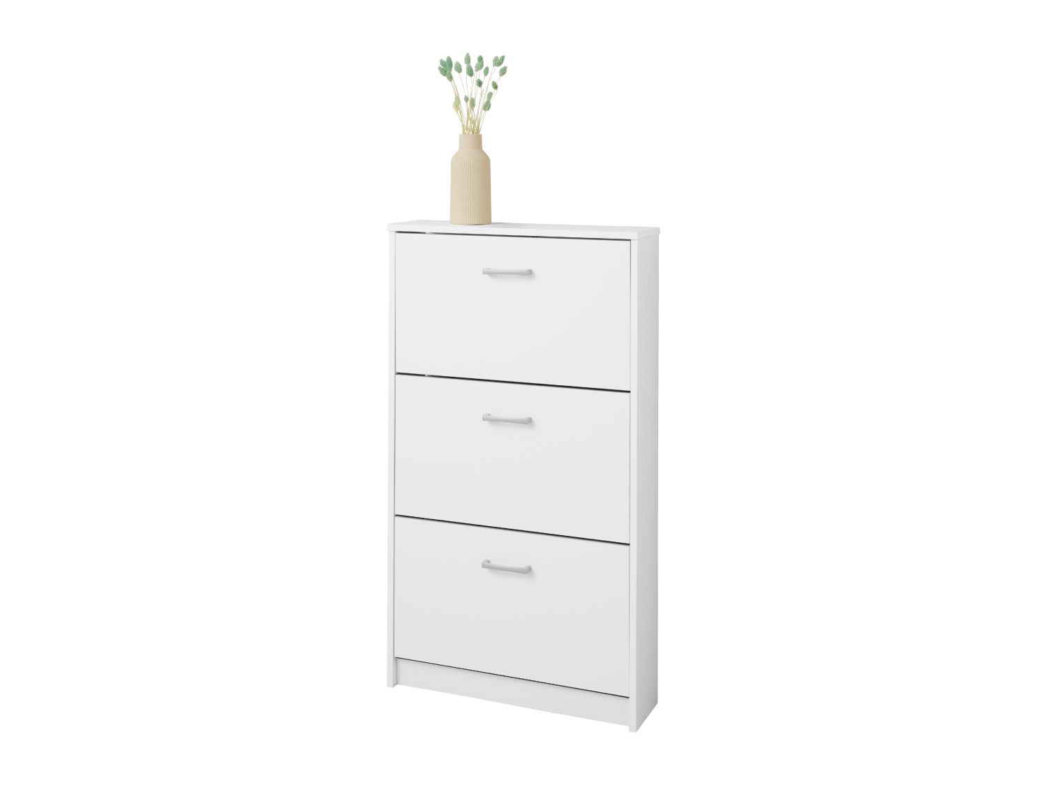Shoe cabinet pearl white finish 58.5 x 105 x 17cm (British brand)