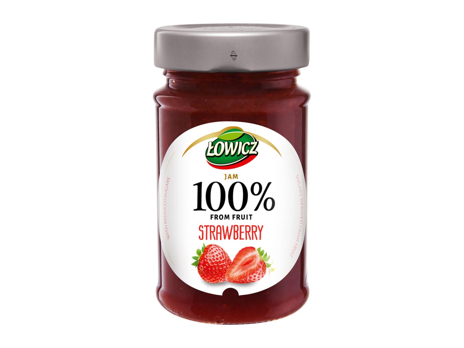 Assorted fruit jam with blackcurrant and strawberry flavours, 100% fruit (British brand)