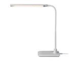 White LED desk lamp with flexible arm (British brand)