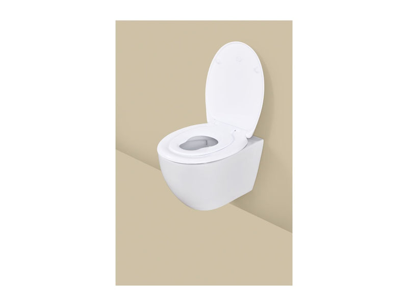 Family toilet seat with soft close and child seat (British brand)