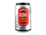 Ready-to-drink rum and cola 5% 330ml can (British brand)