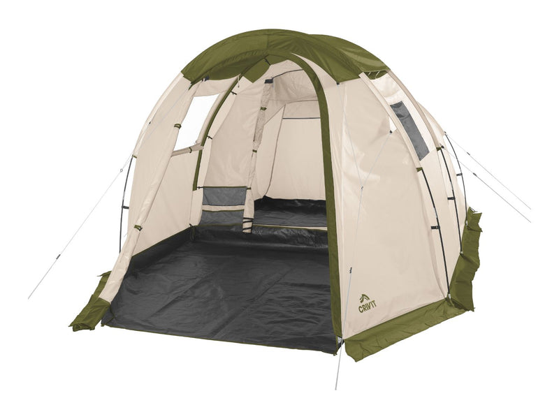 Family tent 4-person with porch and blackout windows, imported from the UK