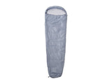 Mummy shape sleeping bag with 2-way zip, imported from the UK