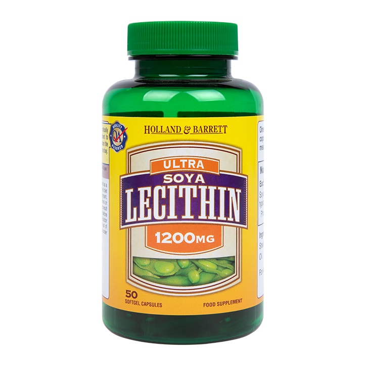 Holland & Barrett Ultra Soya Lecithin 50 Capsules 1200mg Lecithin Capsules & Powder Holland&Barrett   