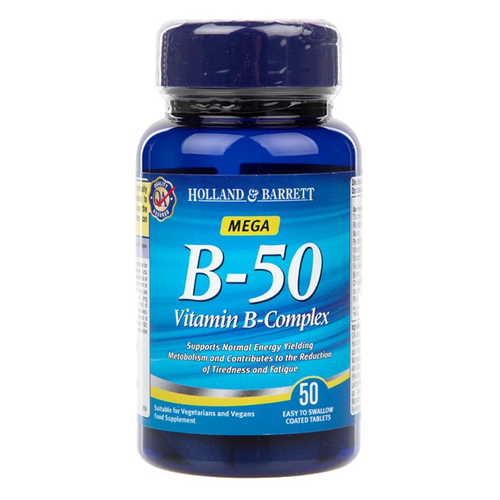 Holland & Barrett Mega B 50 Vitamin B Complex Caplets 50 Caplets Vitamin B Holland&Barrett Default Title  