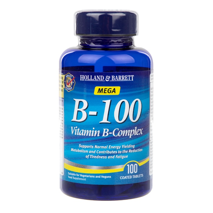 Holland & Barrett Mega B-100 Vitamin B Complex 100 Caplets Vitamin B Holland&Barrett Default Title  