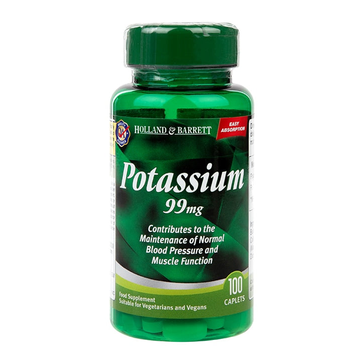 Holland & Barrett Potassium 100 Caplets 99mg Minerals Holland&Barrett Default Title  