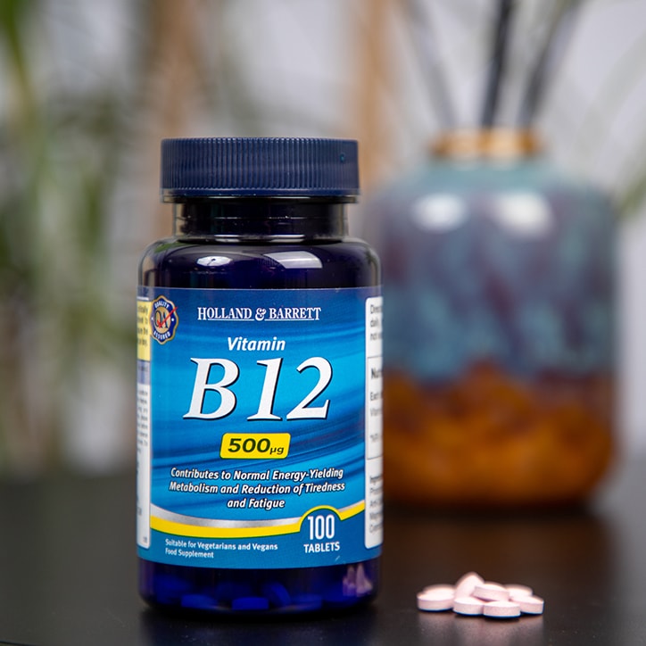 Holland & Barrett Vitamin B12 100 Tablets 500ug Vitamin B Holland&Barrett   