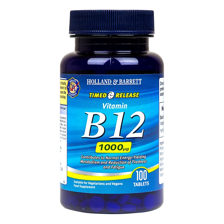 Holland & Barrett Timed Release Vitamin B12 100 Tablets 1000ug Vitamin B Holland&Barrett Default Title  