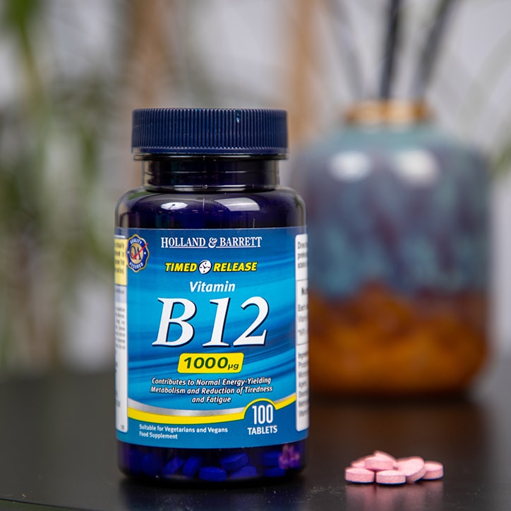 Holland & Barrett Timed Release Vitamin B12 100 Tablets 1000ug Vitamin B Holland&Barrett   