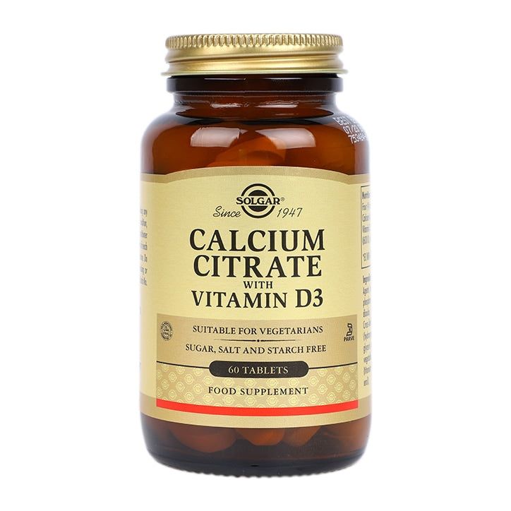 Solgar Calcium Citrate with Vitamin D3 - 60 Tablets