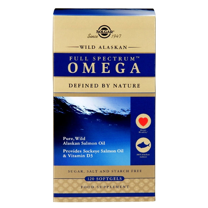 Solgar Wild Alaskan Full Spectrum Omega 120 Softgels Omega 3 Supplements & Fish Oils Holland&Barrett Default Title  