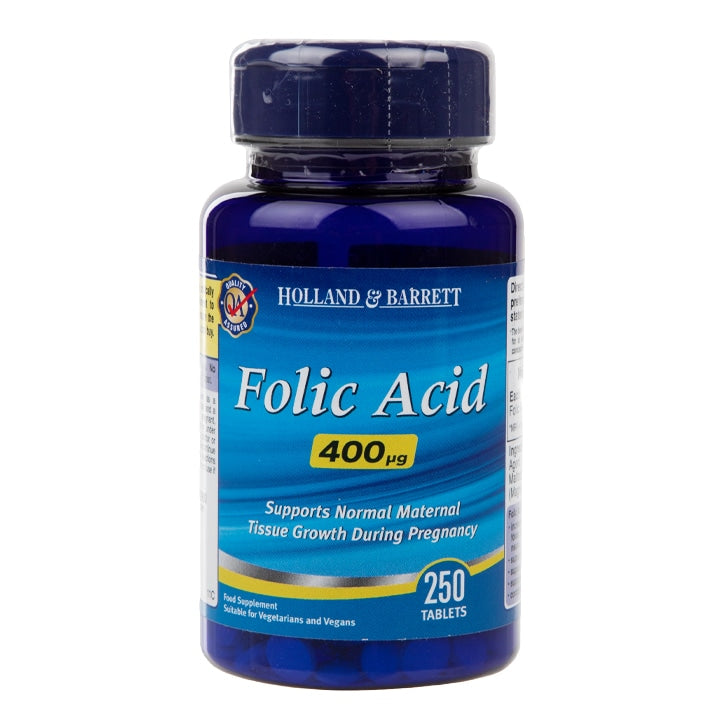 Holland & Barrett Folic Acid 250 Tablets 400ug Folic Acid Holland&Barrett Default Title  