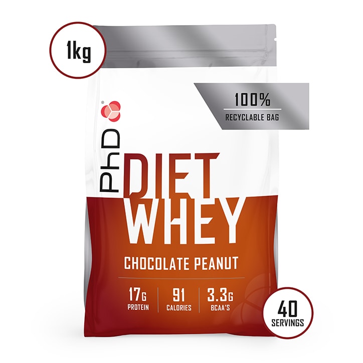 PhD Diet Whey Powder Chocolate Peanut 1000g Diet Protein Powders Holland&Barrett   