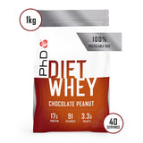 PhD Diet Whey Powder Chocolate Peanut 1000g Diet Protein Powders Holland&Barrett   