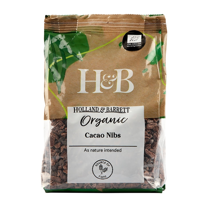 Holland & Barrett Organic Cacao Nibs 250g Vegan Food Holland&Barrett   