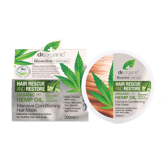 Dr Organic Hemp Oil Rescue & Restore Intensive Conditioner 200ml Natural Hair Care Holland&Barrett Default Title  