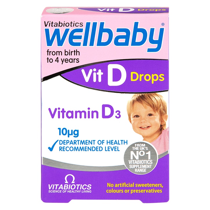 Vitabiotics Wellbaby Vitamin D-Drops 10μg 30ml Vitamin D Holland&Barrett Default Title  