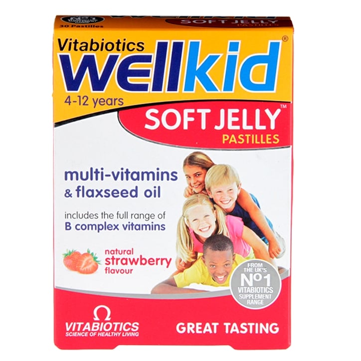 Vitabiotics Wellkid Soft Jelly Pastilles Strawberry 30 Chews Kid's & Teen's Multivitamins Holland&Barrett Default Title  