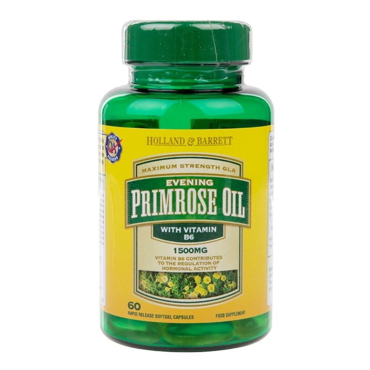 Holland & Barrett Evening Primrose Oil 1500mg Plus Vitamin B6 60 Capsules Evening Primrose Oil Capsules Holland&Barrett Default Title  