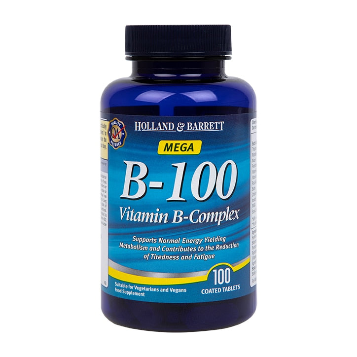 Holland & Barrett Time Release B 100 Vitamin B Complex 100 Caplets 100mg