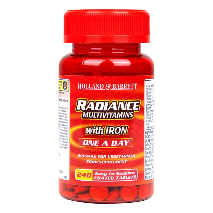 Holland & Barrett Radiance Multi Vitamins & Iron One a Day 240 Tablets