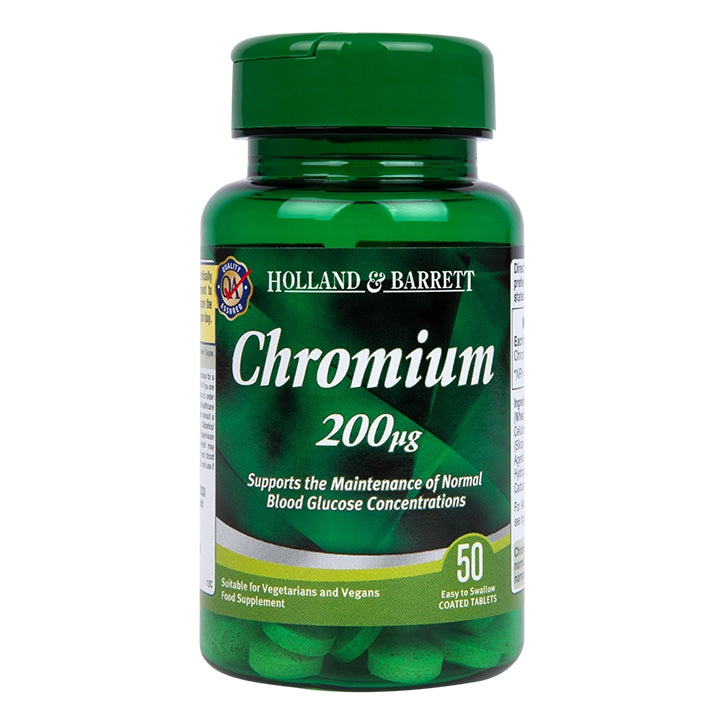 Holland & Barrett Chromium 50 Tablets 200ug Chromium Tablets Holland&Barrett Default Title  