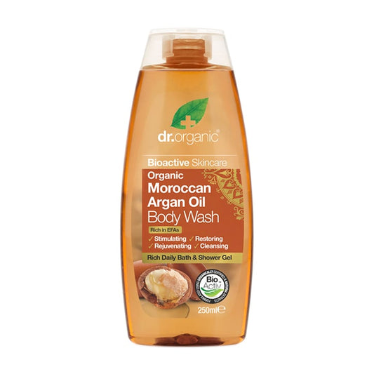 Dr Organic Moroccan Argan Oil Body Wash 250ml Natural Shower Gel & Body Wash Holland&Barrett   