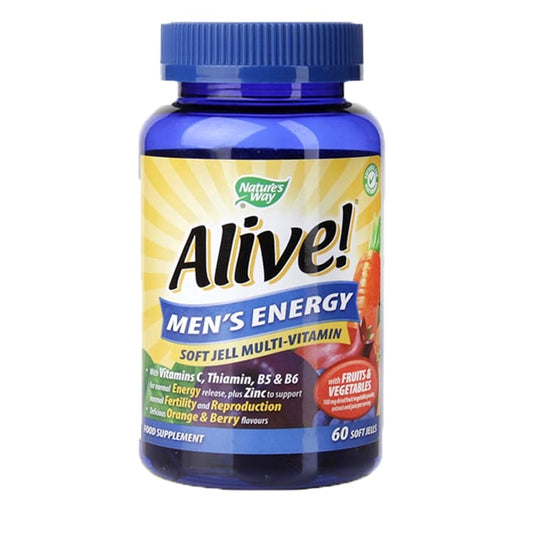 Nature's Way Alive! Mens Energy Soft Jells 60 Tablets Men's Multivitamins Holland&Barrett Title  