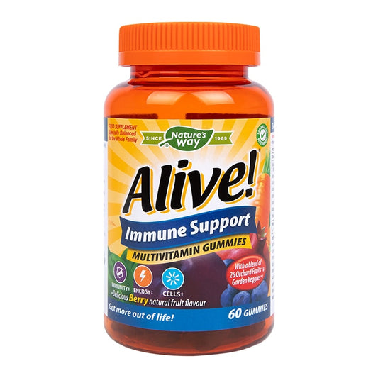 Nature's Way Alive! Immune Support Soft Jell 60 Tablets Multivitamins Holland&Barrett Title  