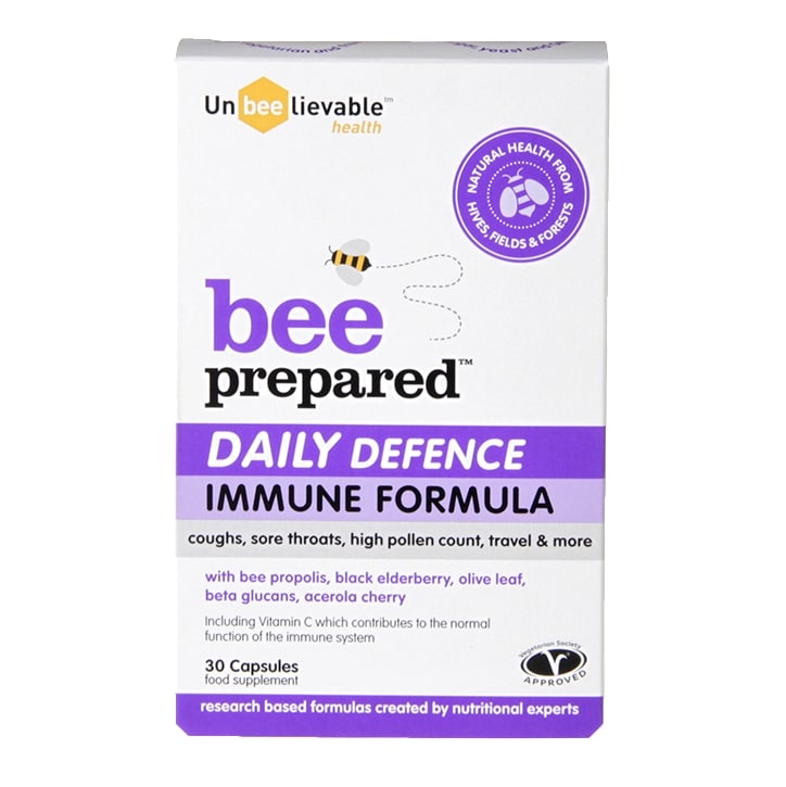 Unbeelievable Health Bee Prepared Daily Defence 30 Capsules Immune Support Supplements Holland&Barrett   