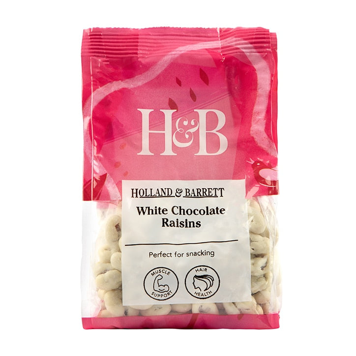 Holland & Barrett White Chocolate Raisins 250g GOODS Holland&Barrett   