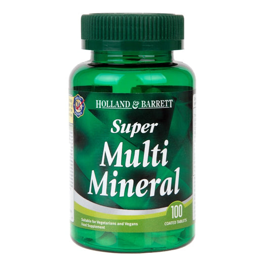 Holland & Barrett Super Multi Mineral (including Iodine) 100 Tablets Magnesium Vitamins & Supplements Holland&Barrett   